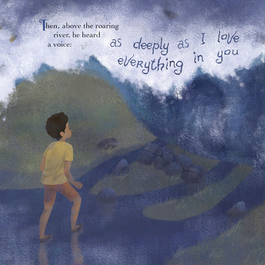 "Река", иллюстрация к детской книге