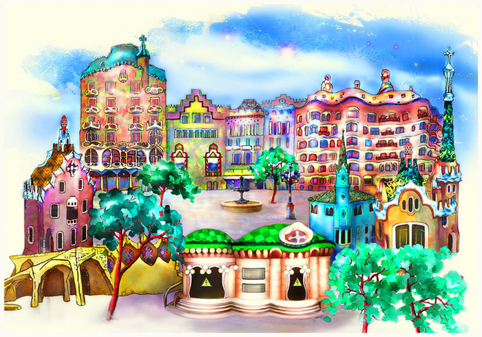 Город в стиле Гауди