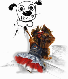 Йоркширский терьер - художник