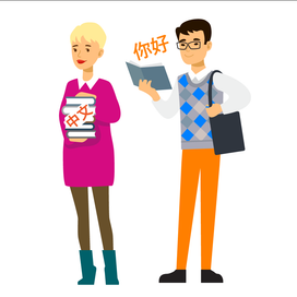 Персонажи векторные, цветные, плоские, средней детализации