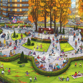 Осень на площади Троицкого