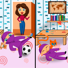  Иллюстрация к книге "A True Ninja Loves Tidiness".