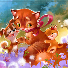 Иллюстрация к книге " Котенок Боня "