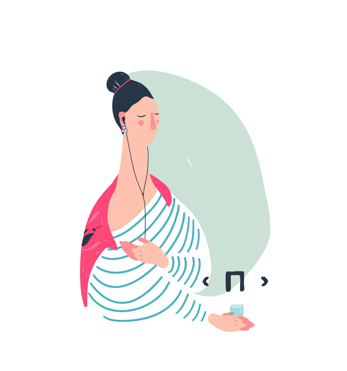 Дама со стаканом