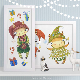 новогодние коровки