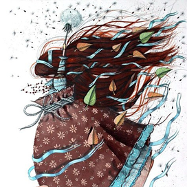 вниз на одуванчике