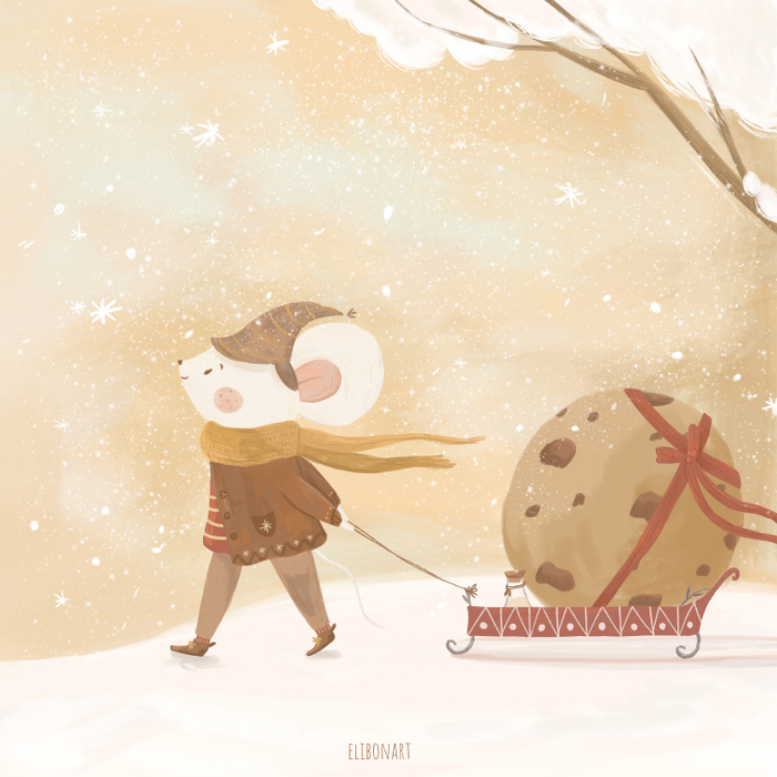 Мышонок и шоколадное печенье