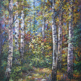 Солнечный танец осенних берез