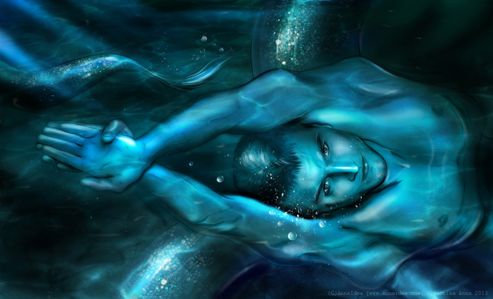  ПОРТРЕТ ПЛОВЦА в образе ЧЕЛОВЕКА-ДРАКОНА.