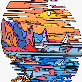 Эскиз к буклету о Крыме.