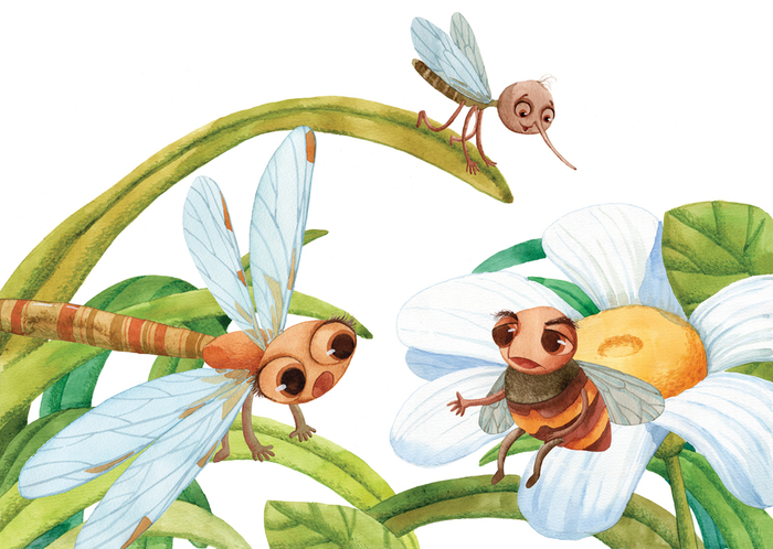 комар и стрекоза