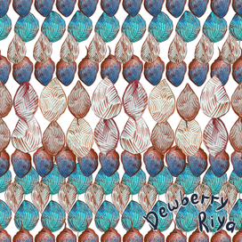 Бесшовный паттерн на тему "Листья"