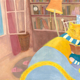 Разворот авторской книги *Что делают кошки, пока мы спим*