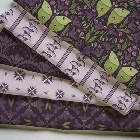 Набор бесшовных иллюстраций из коллекции "Мадагаскарская комета"