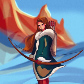 Девушка в горах