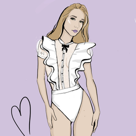 Девушка в прозрачном боди