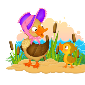 Утка и утята