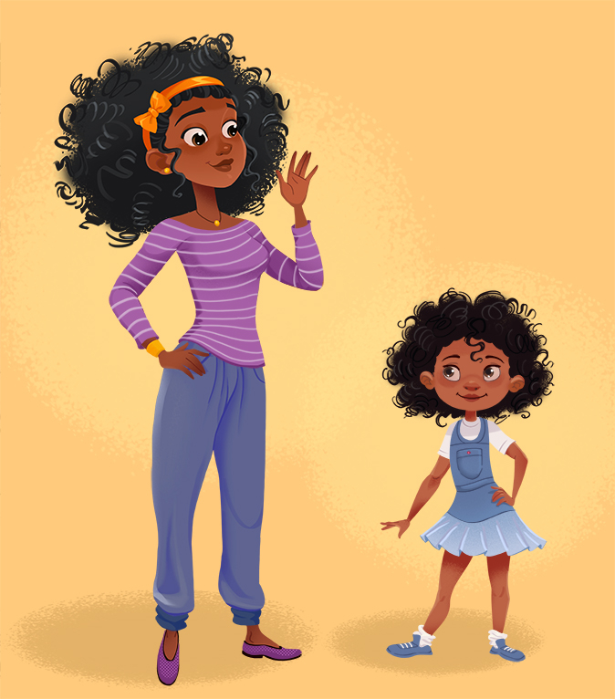 Персонажи: мама и доця