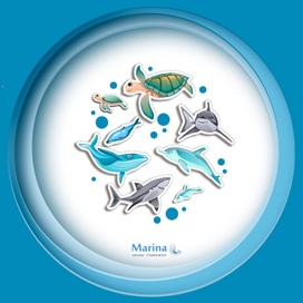 Стикеры с морскими животными