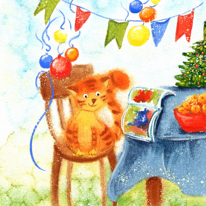 Кот и новый год.