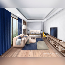 Проработка эскиза в цвете