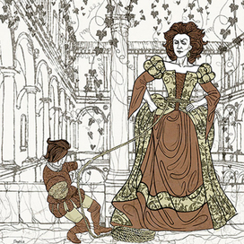 Иллюстрация к пьесе У. Шекспира "Укрощение строптивой"