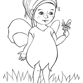цветочная фея разукрашка