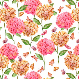 Паттерн сад с цветами