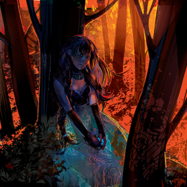 Пожар в лесу / Закат