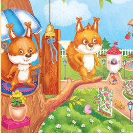 Приключения белочки в парке