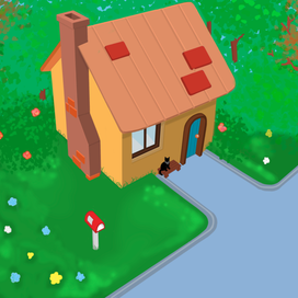 Дом с кошкой