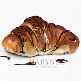 Круассан с шоколадом 