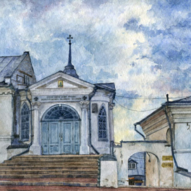 Кострома, Торговые ряды. Надвигается гроза