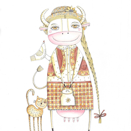 Корова с бидоном 2022