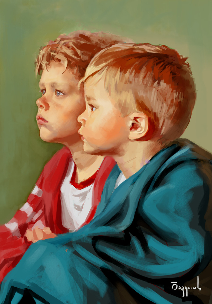 "Курносики" (Портрет сыновей Яна и Лени)