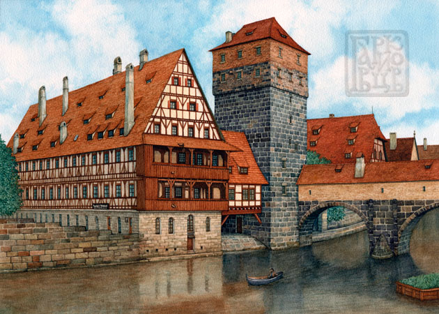 Нюрнберг. Винный склад и водонапорная башня