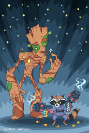 Rocket Raccoon and Groot