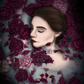 Девушка в розах