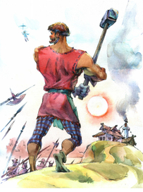 Илл. к кн. Ю.Володина "Приключения Юры Шилина в стране грубиянов", 1998