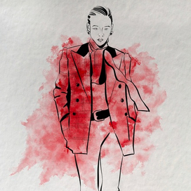 Fashion иллюстрация в стиле close up