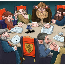 Иллюстрация к книге "The Fox, the Elf and the Angel"