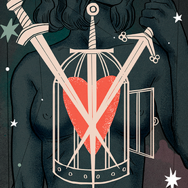 таро забытых легенд - тройка мечей