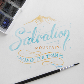 Watercolor lettering