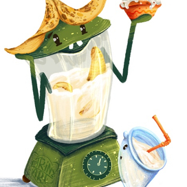 Банановый коктейль 