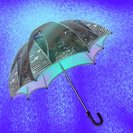 Зонт и город