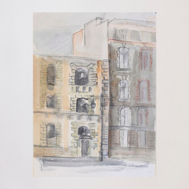 Акварельный набросок Санкт-Петербурга