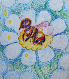 Пчелка собирает пыльцу