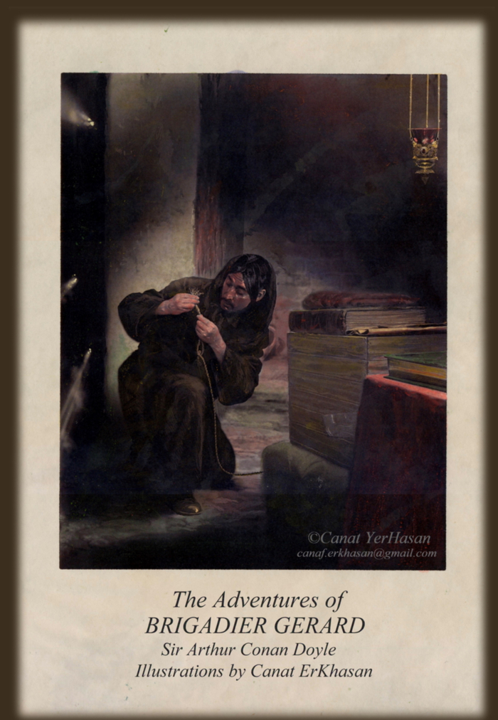 Иллюстрация к книге "Приключения бригадира Жерара" Артур Конан Дойл.