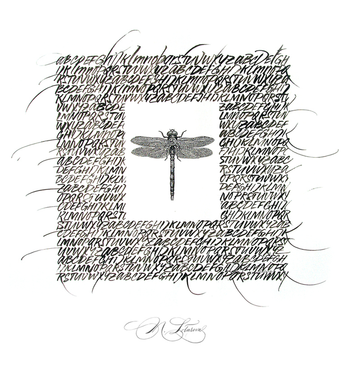 "Фактуры" серия каллиграфических листов