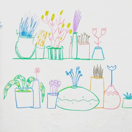 Горшки с цветами